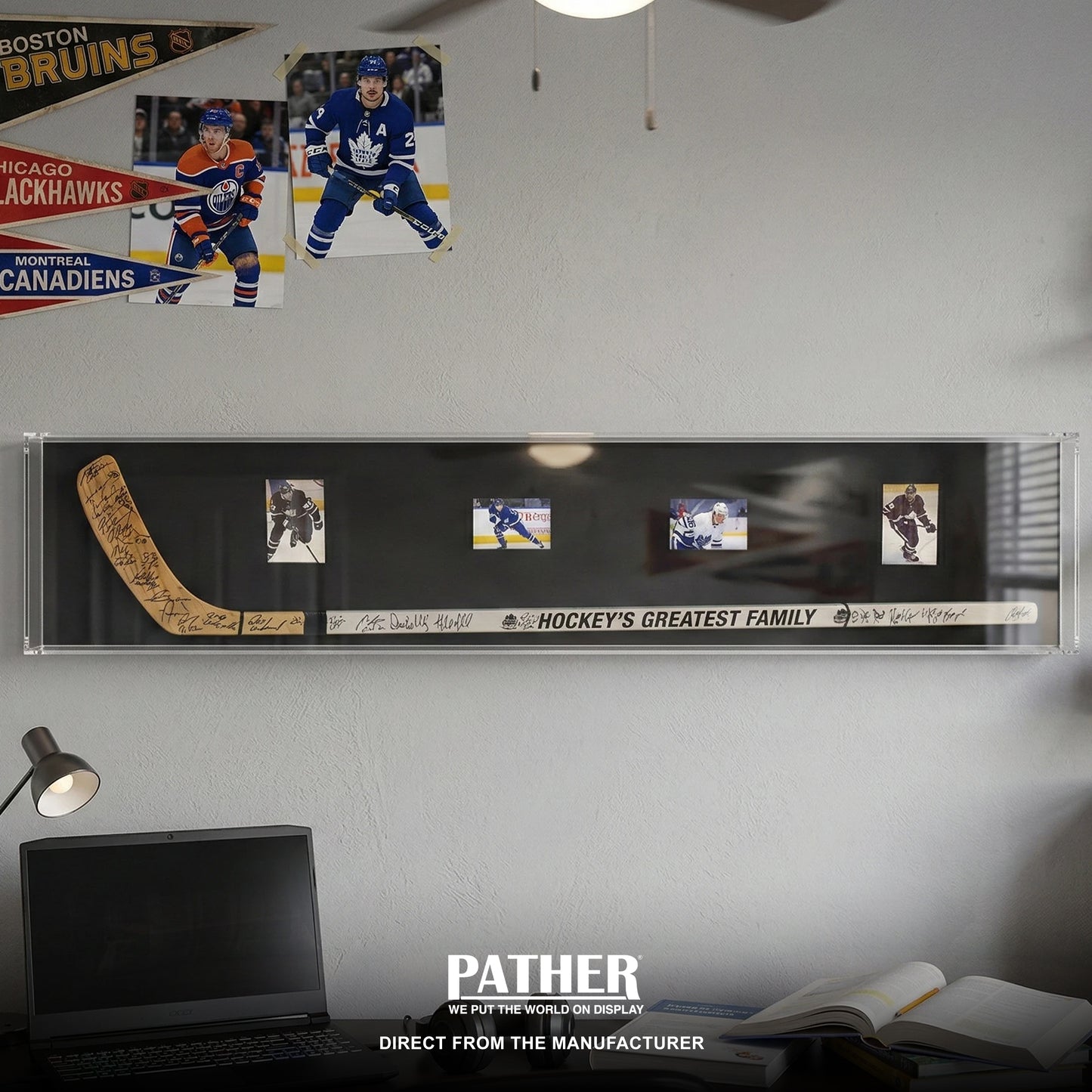 PATHER. Standard Hockey Stick Display