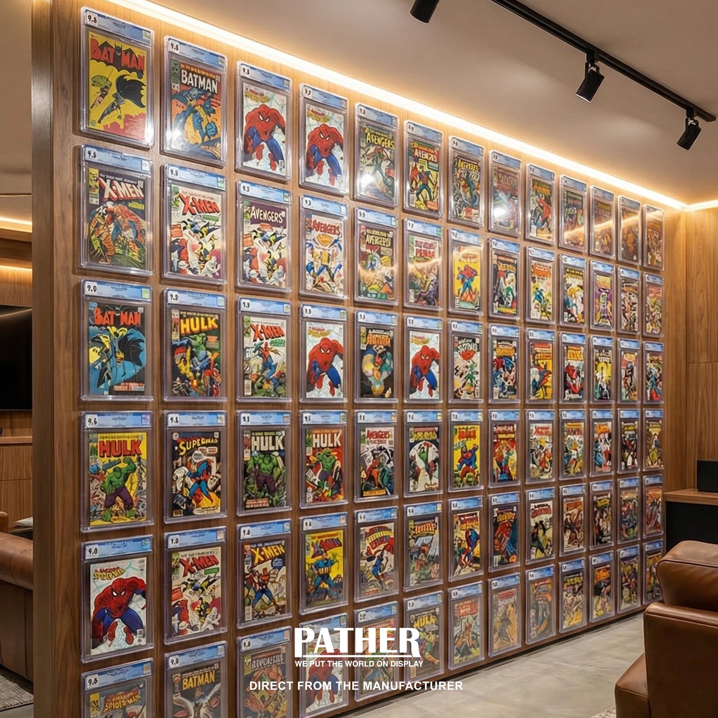 PATHER. Wall Mountable Graded Comic Book Holder
