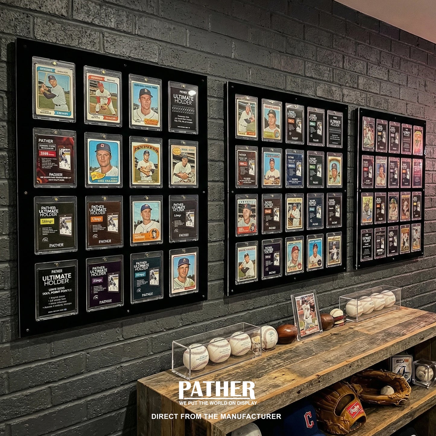 PATHER. Ultimate Holder Card Wall - 16 Slots