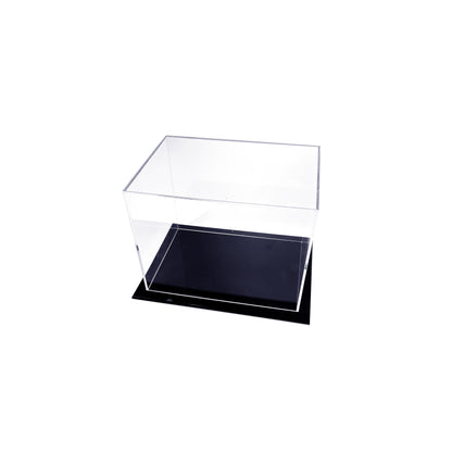 PATHER. Rectangular Display Case - 14"w x 10.5"d x 10"h with Black Base