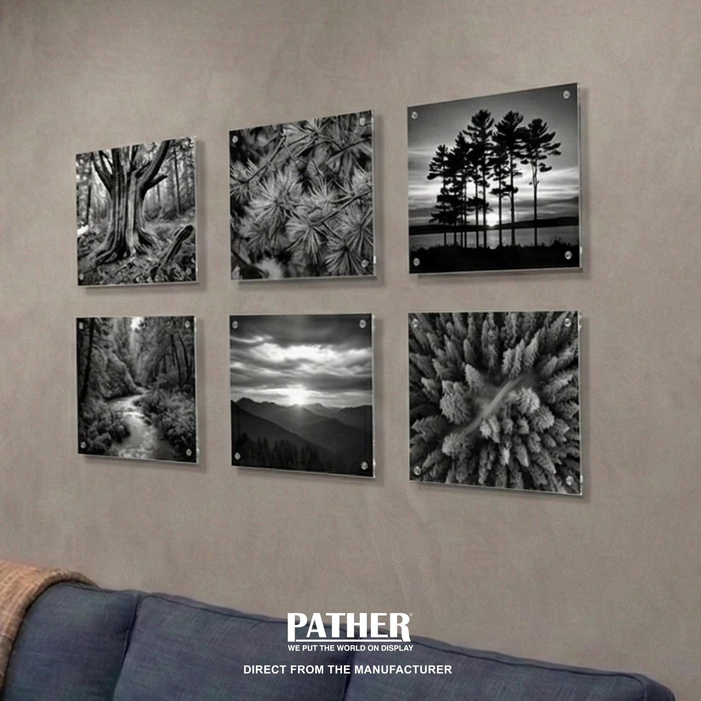 PATHER. Magnetic Picture Frame - 8"x 10" or 10" x 8"