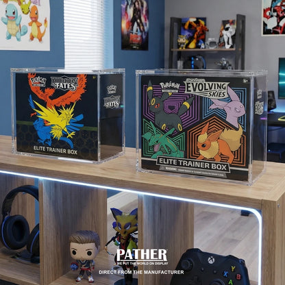 PATHER. Pokemon Elite Trainer Box Display Case with Magnetic Lid