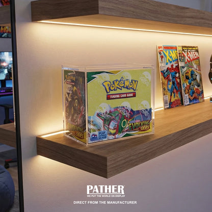 PATHER. Pokemon Booster Box Display Case with Sliding Lid