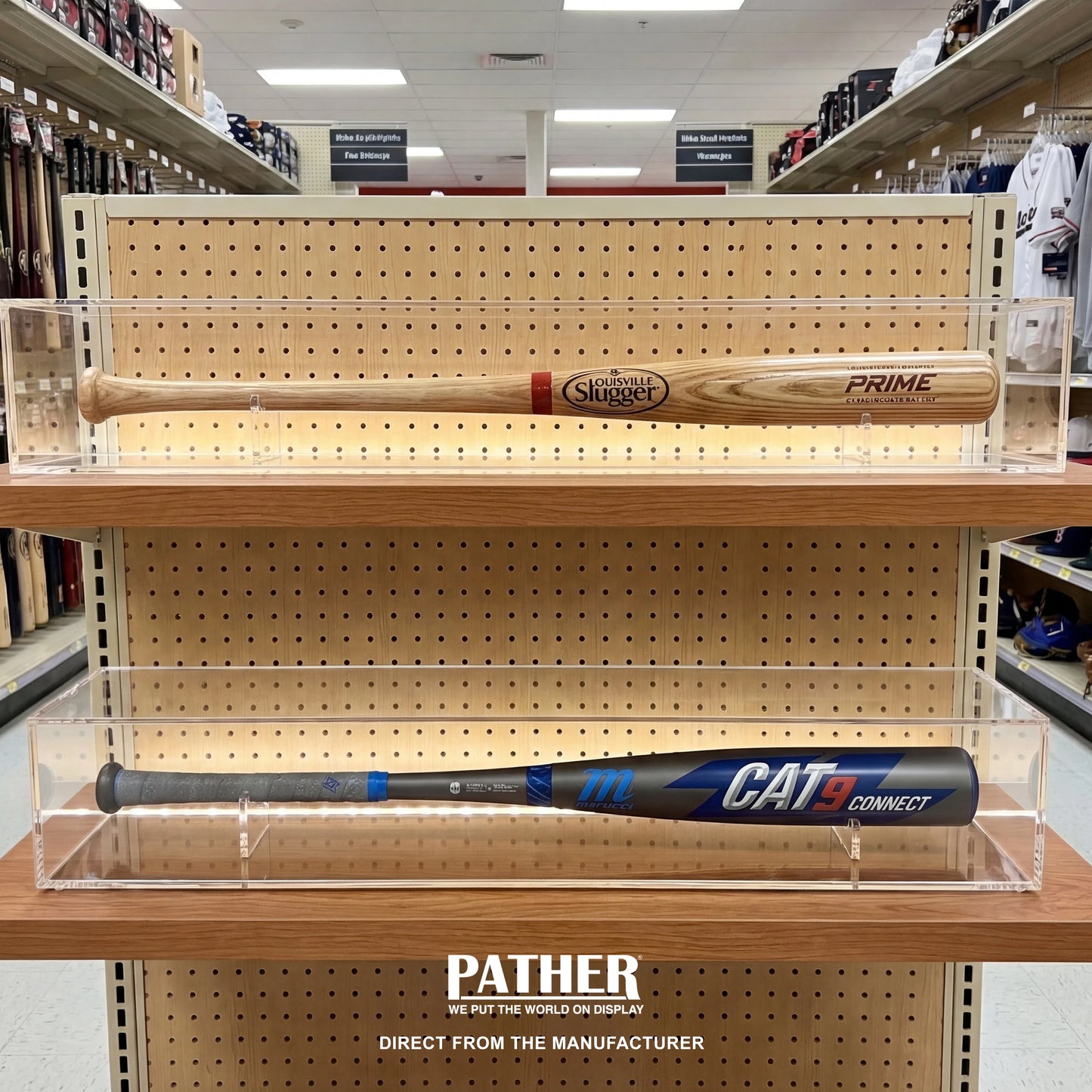 PATHER. Baseball Bat Display Case
