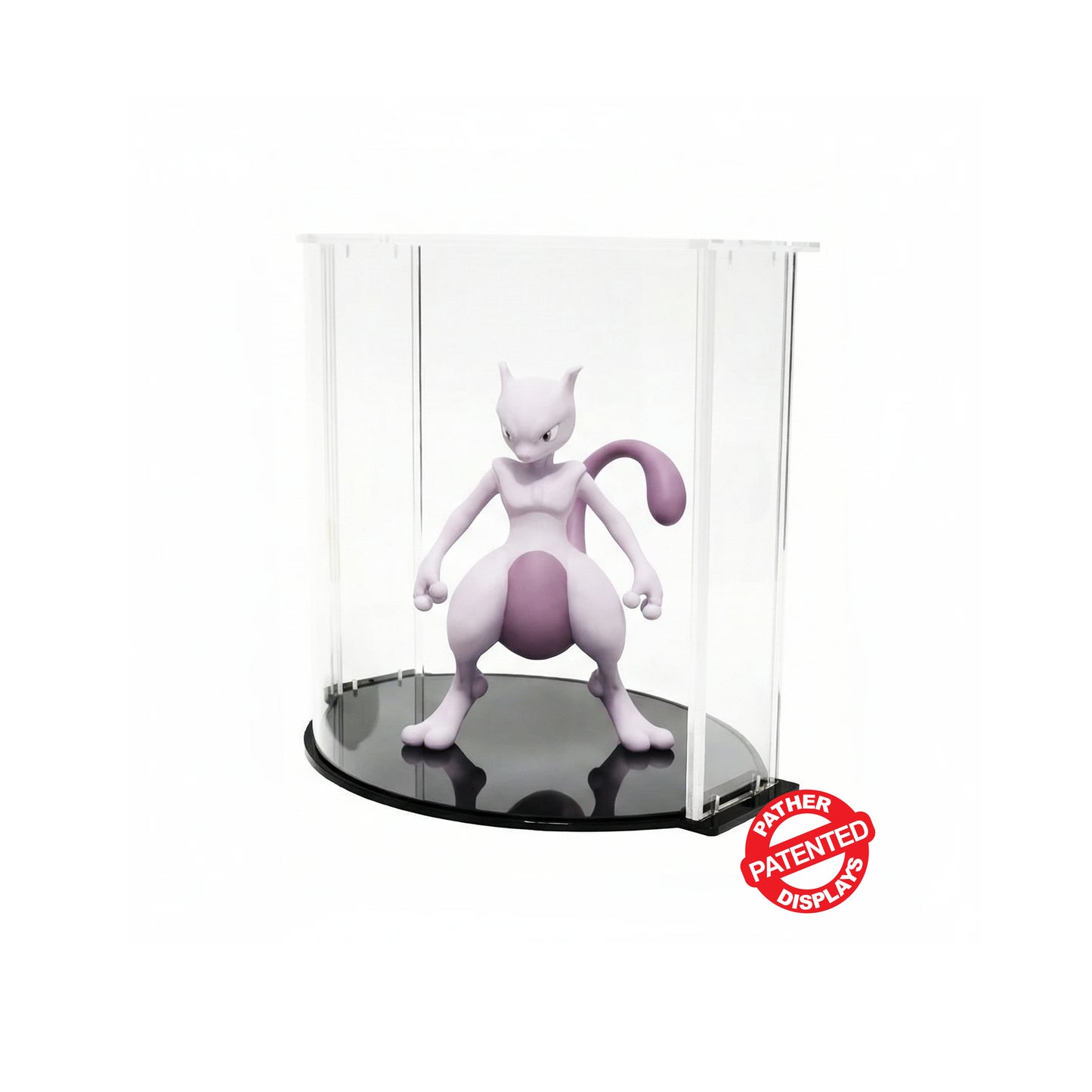 PATHER. Patented Luxury Clear Double Curve Display Case - Small