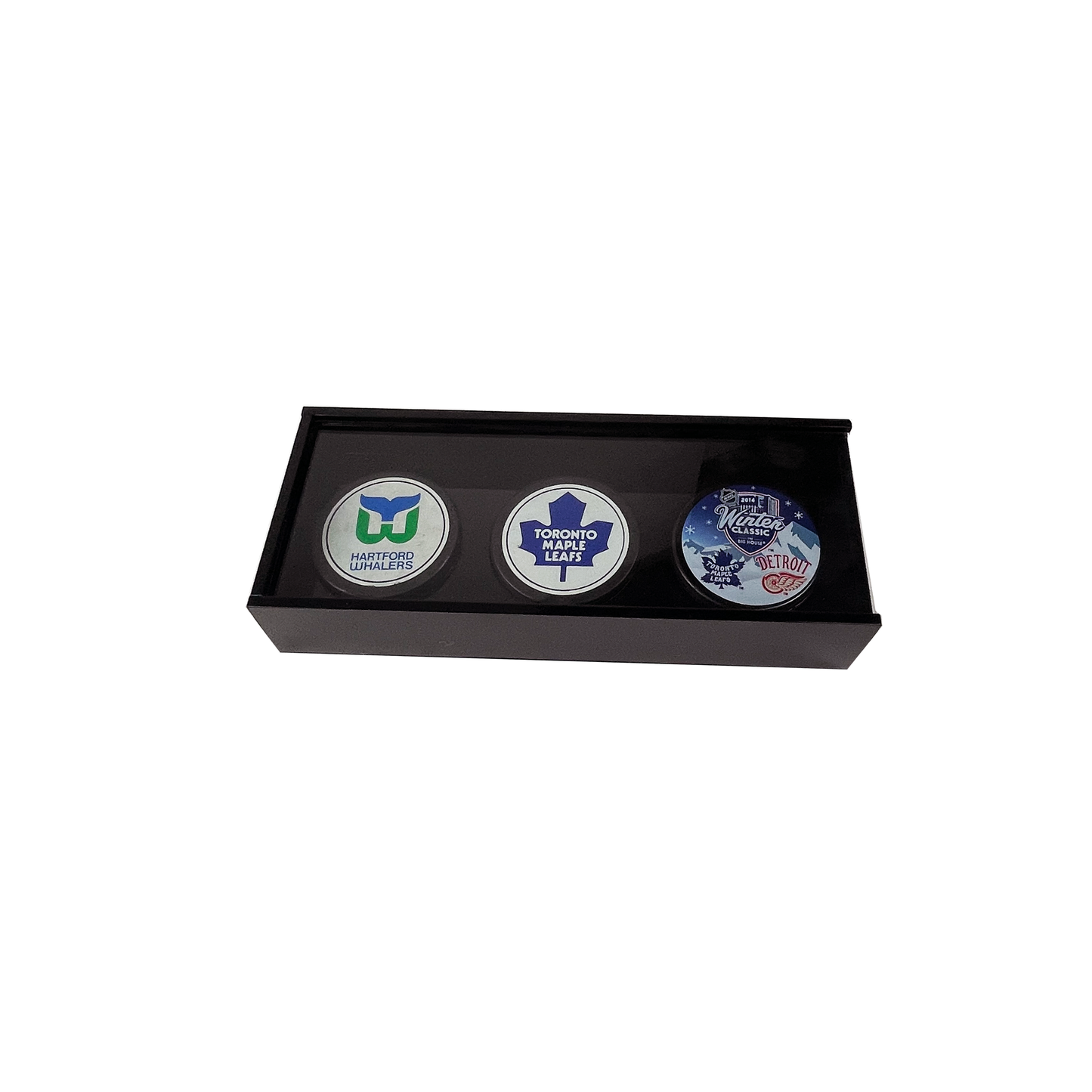 PATHER® Hockey Puck Display Case - 3 Slots