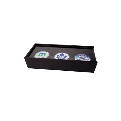 PATHER® Hockey Puck Display Case - 3 Slots