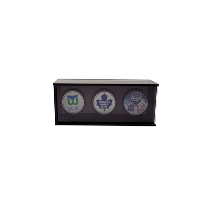 PATHER® Hockey Puck Display Case - 3 Slots