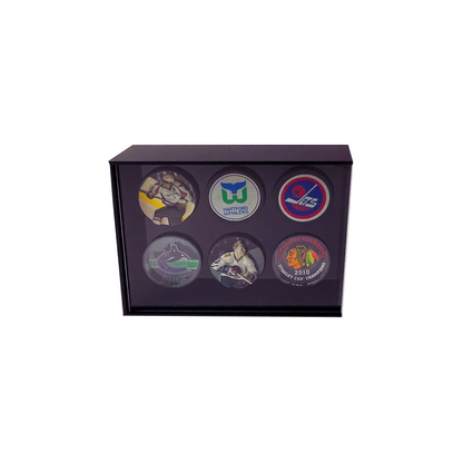 PATHER® Hockey Puck Display Case - 6 Slots
