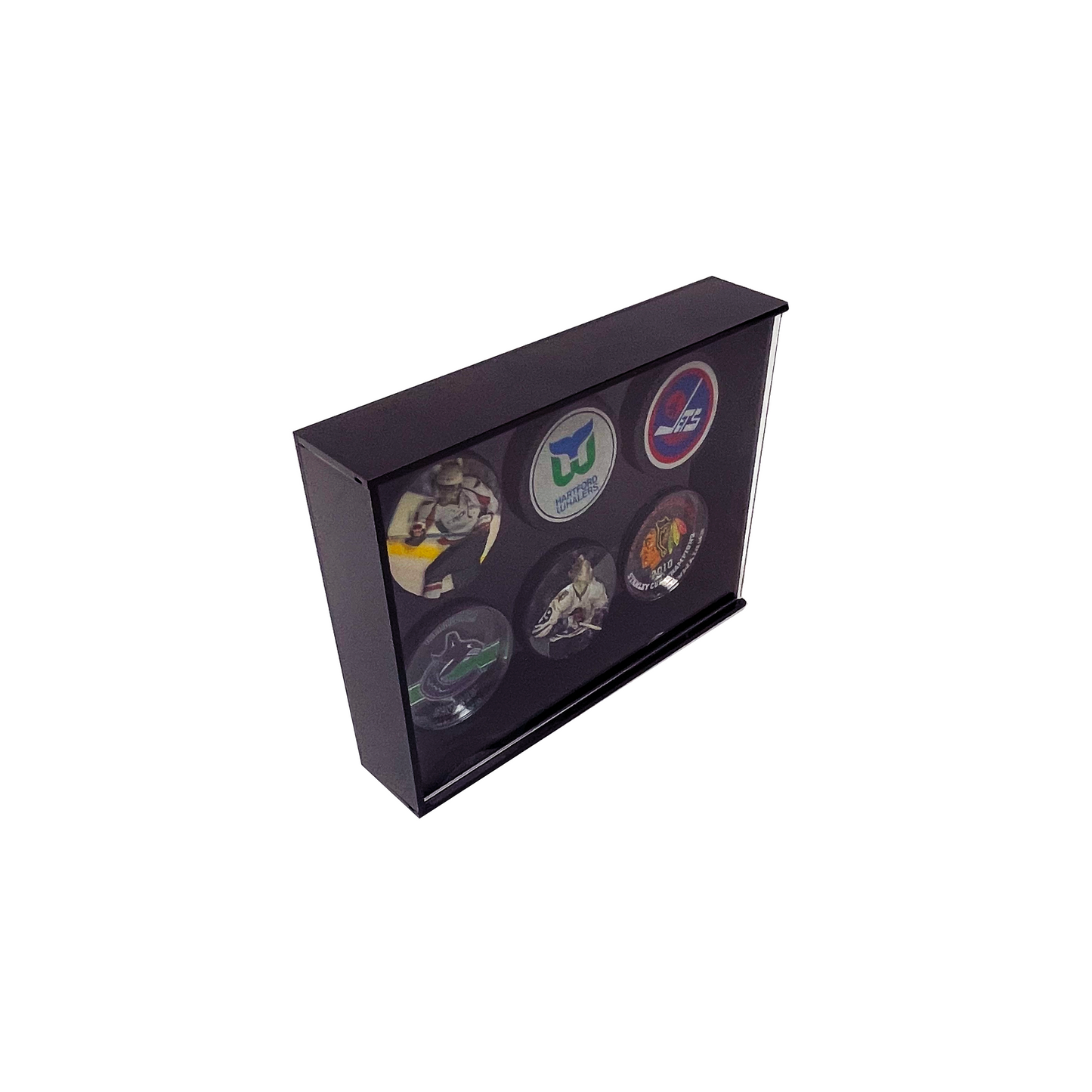 PATHER® Hockey Puck Display Case - 6 Slots