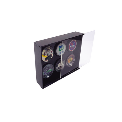 PATHER® Hockey Puck Display Case - 6 Slots